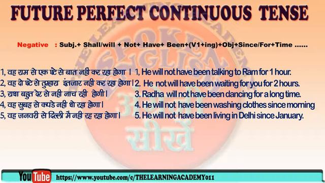 Future Perfect Continuous tense/Future Tense/tense/all the tenses/use of will have смотреть онлайн