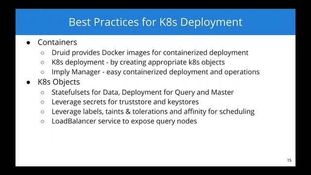 Best Practices for Deploying Apache Druid on Kubernetes смотреть онлайн