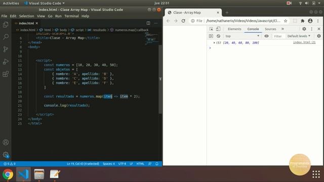 Curso Javascript - ARRAY - Método MAP смотреть онлайн