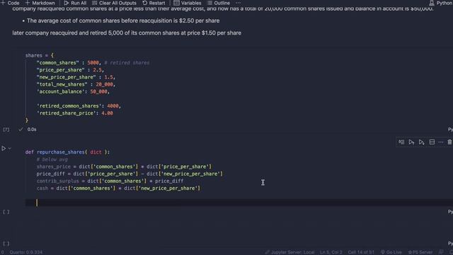 Accounting Common Shares in Python смотреть онлайн