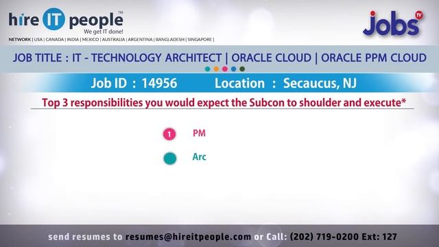 Oracle Cloud Jobs | Oracle PPM Cloud Jobs | Secaucus,NJ смотреть онлайн