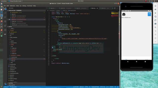 React Native Covid19 App - 02 Navigasi, dan Membuat Main Screen смотреть онлайн