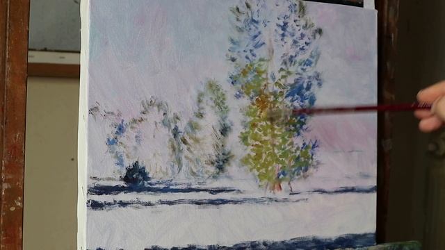 Gianfranco De Meo, paint like Claude Monet. Oil painting demonstration (2) смотреть онлайн