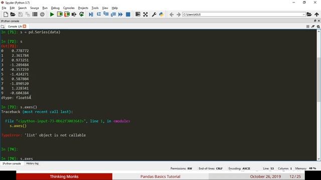 Tamil - Pandas Basics - Series Basic Functionality смотреть онлайн