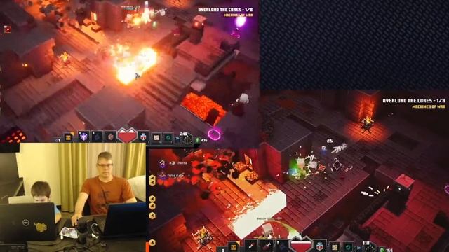 Father and Son (6) old review Minecraft Dungeons and Gameplay!!! PC online co-op. смотреть онлайн