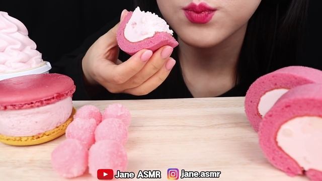 ASMR PINK ICE CREAM *MAGNUM, ROLL ICE CREAM, DIPPIN' DOTS, MUSHROOM SNACKS 핑크 아이스크림 먹방 MUKBANG смотреть онлайн