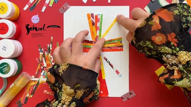 Лев в технике коллаж. смотреть онлайн