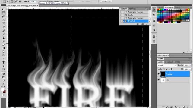 Fire and flame font text design tutorial in adobe photoshop cs4 смотреть онлайн