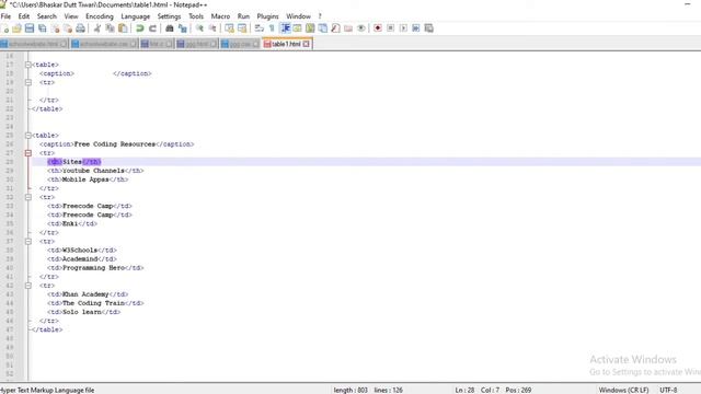 w3school full tutorial :- Table in html / make your table in html / #create_html_table #w3school смотреть онлайн