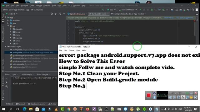 error: package android.support.v7.app does not exist by technical khawar смотреть онлайн