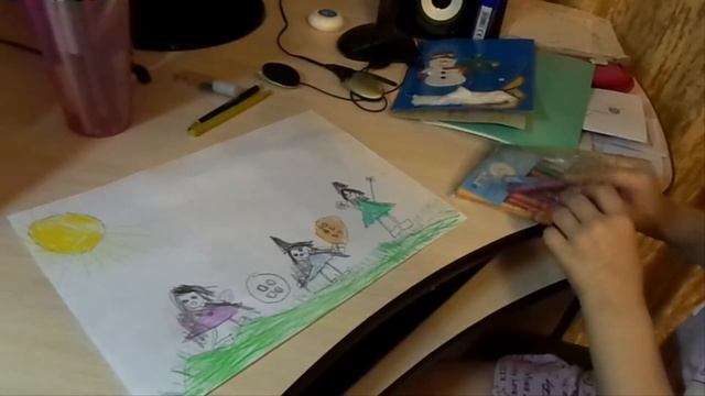 Как сделать открытку для бабушки.