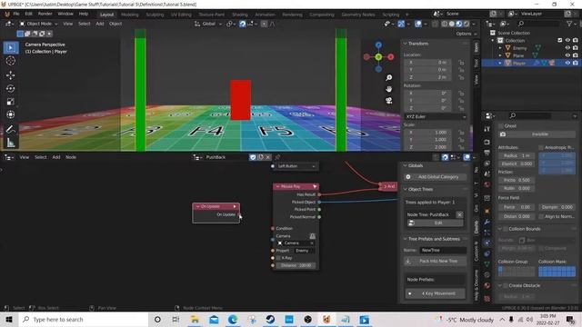 UPBGE: Logic Node Tutorial #5 Shooting An Enemy Causing Force/Push Back Physics смотреть онлайн