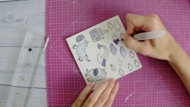 Раскрашивание штампов с помощью сухих красок Magic paint effect смотреть онлайн