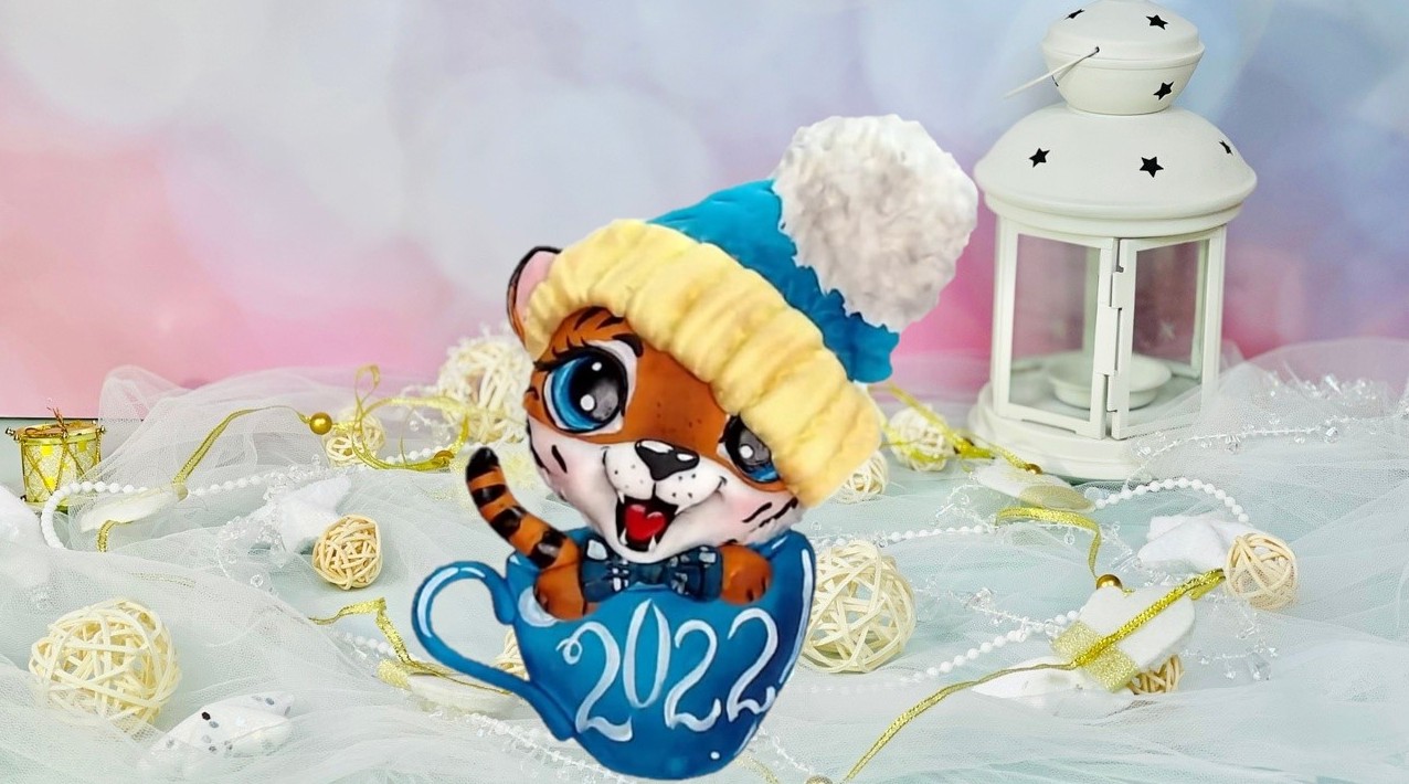 Ознакомительный урок Аппликация из мастики. Тигрёнок в кружке смотреть онлайн