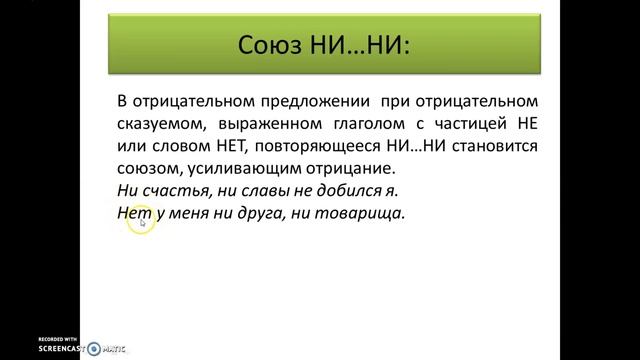Различение частицы НИ, приставки НИ-, союза НИ...НИ смотреть онлайн