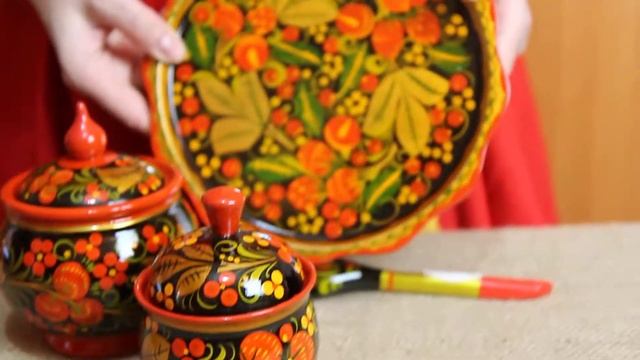 Солонка Хохлома | Хохломская солонка смотреть онлайн
