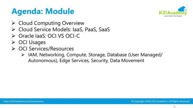 OCI 1Z0-932 Training: Module 1 (Cloud Concept & Getting started with OCI) Agenda Overview смотреть онлайн