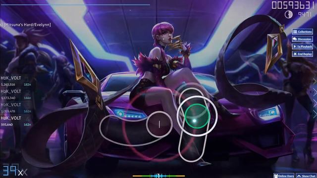 Osu! POP/STARS - K/DA [Mitsuna's Hard/Evelynn] смотреть онлайн