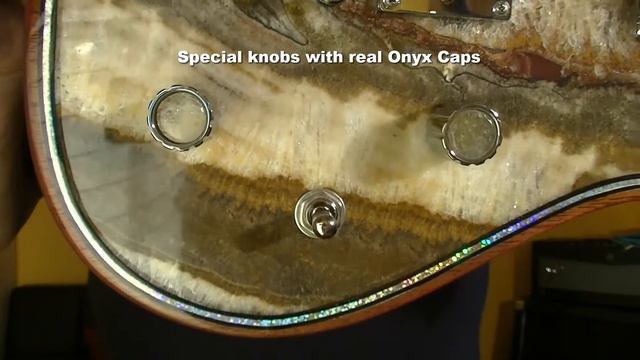 Incredible Zerberus Nemesis guitar with real Onyx Fantastico top - no joke - it really is stone смотреть онлайн