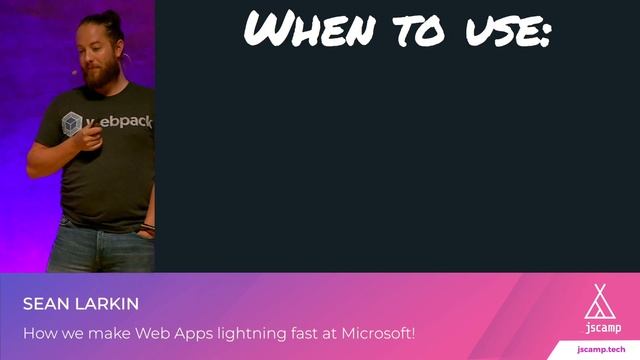 How we make Web Apps lightning fast at Microsoft by Sean Larkin | JSCAMP 2019 смотреть онлайн