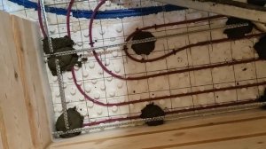 Заливка теплого пола в бане