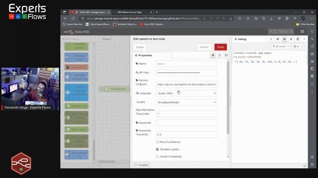 Experts Flows - Serviço Speech to Text IBM Watson no Node-RED смотреть онлайн