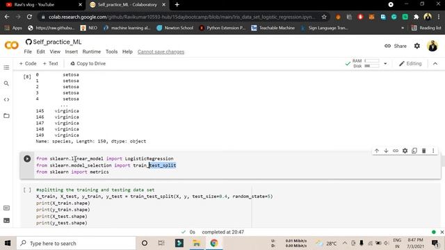 How to do Train and test split using sklearn (Iris dataset) || Part-5 || Machine learning смотреть онлайн