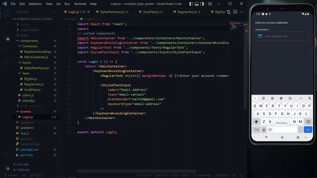Dark Theme React Native Login Screens #1: Login & Signup смотреть онлайн