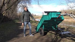 ПОКАЗАТЕЛЬНАЯ телега для мотоблока. Самосвал, max-700кг. 2-х местная, откидные борта, очень удобная