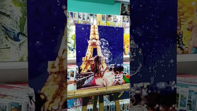 Картина по номерам Девушка и звёздное небо 40x50 VA-1290 смотреть онлайн