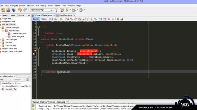 Netbeans Tutorial - Create a Pie Chart using Java смотреть онлайн