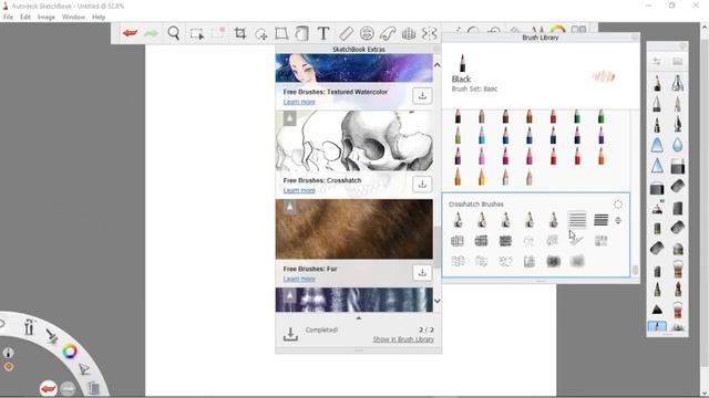 Autodesk Sketchbook Tutorial - How To Download Free Brushes смотреть онлайн