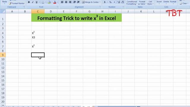 Excel Formatting Trick to write x^3 || Ms Excel Training смотреть онлайн