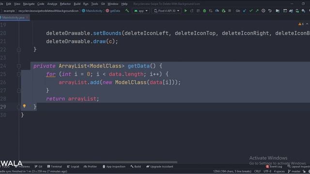 ANDROID - RECYCLERVIEW SWIPE DELETE ITEM WITH TRASH ICON TUTORIAL IN JAVA смотреть онлайн
