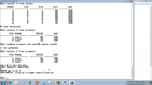 Oracle Trigger Example смотреть онлайн