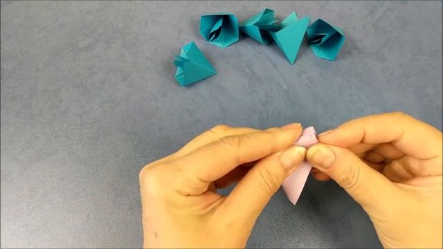 Цветочная кусудама оригами из бумаги | Шар из бумаги | Paper flowers kusudama смотреть онлайн