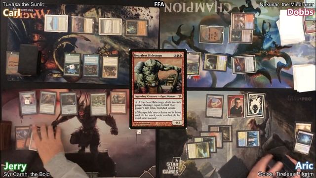 Tuvasa VS Nekusar VS Syr, Carah VS Golos - FFA EDH Commander Gameplay Video!