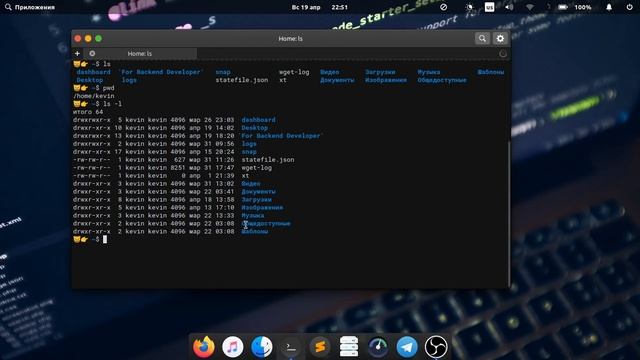 #1 Linux terminalda cd, ls, rm, mkdir, pwd, echo, cat, touch buyruqlar bilan ishlash. смотреть онлайн