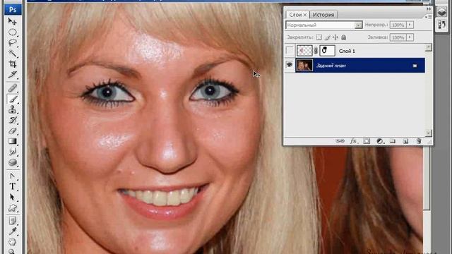 Как заменить лицо в Photoshop. Урок смотреть онлайн