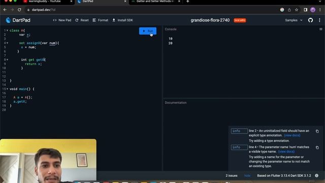 getter and setter in dart | Dart for beginner | #day39 #100 смотреть онлайн