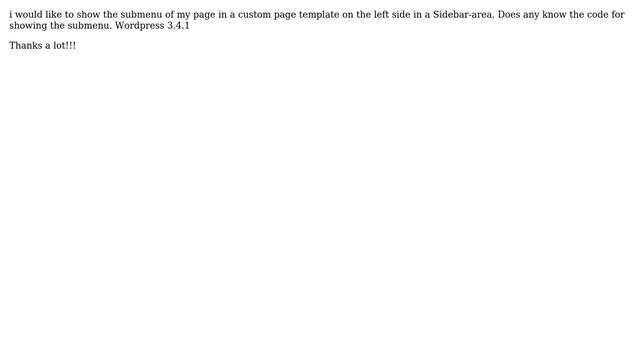 Wordpress: Submenu in sidebar custom page template смотреть онлайн