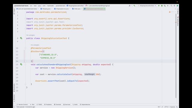 JUnit 5 parameterized tests смотреть онлайн