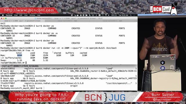 Why you're going to FAIL running Java on docker! - by Burr Sutter at JBCNConf'17 смотреть онлайн