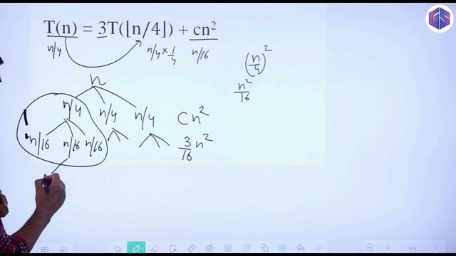 L-2.10: Recurrence Relation [T(n)= 3T(n/4) +cn^2] | Recursive Tree method | Algorithm смотреть онлайн