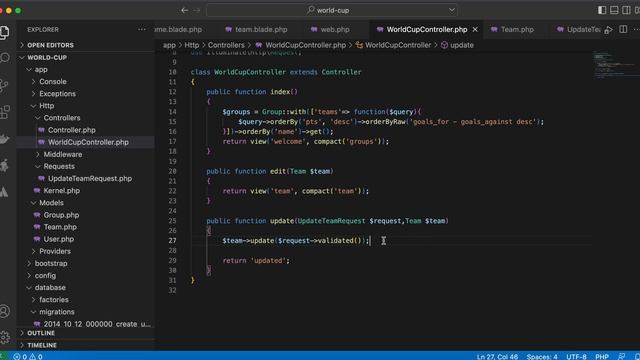 Laravel 9 project | world cup : groups points system part 2 смотреть онлайн