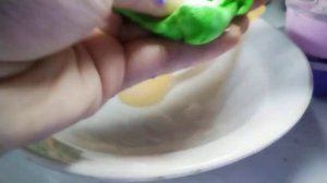 Как сделать слайм из воздушного пластилина клея пва и пены для бритья/Милана с приключениями...