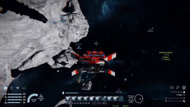 SpaceEngineers For fun (power and maneuverability of gravity engine) смотреть онлайн