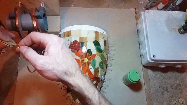 Настенный светильник в технике Тиффани своими руками. смотреть онлайн