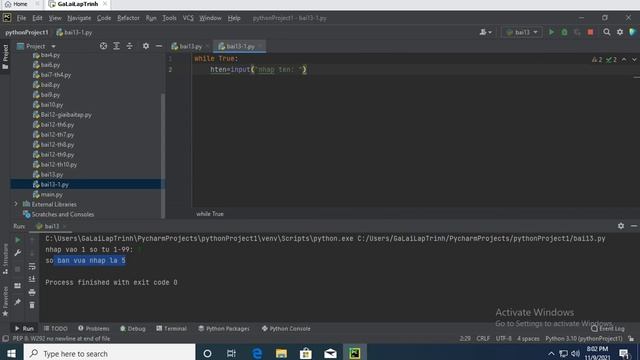 Bai13: Vòng lặp while trong python - Tự học python смотреть онлайн