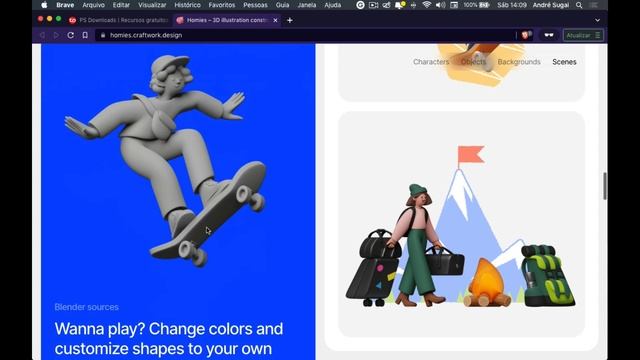 Homies, elementos 3D para ilustrações em PNG, Blender e Figma смотреть онлайн